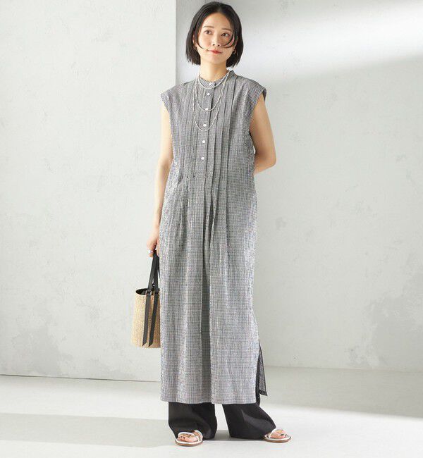 SHIPS for women「〈手洗い可能〉ACAR リップル タック ワンピース」|ワンピース|