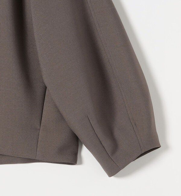 SHIPS any「SHIPS any:〈洗濯機可能〉ダブルクロス ノーカラー ジップ ブルゾン［NAVY BLUE］」|ノーカラージャケット|