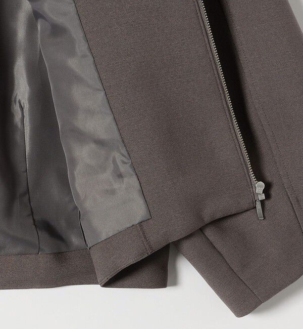 SHIPS any「SHIPS any:〈洗濯機可能〉ダブルクロス ノーカラー ジップ ブルゾン［NAVY BLUE］」|ノーカラージャケット|