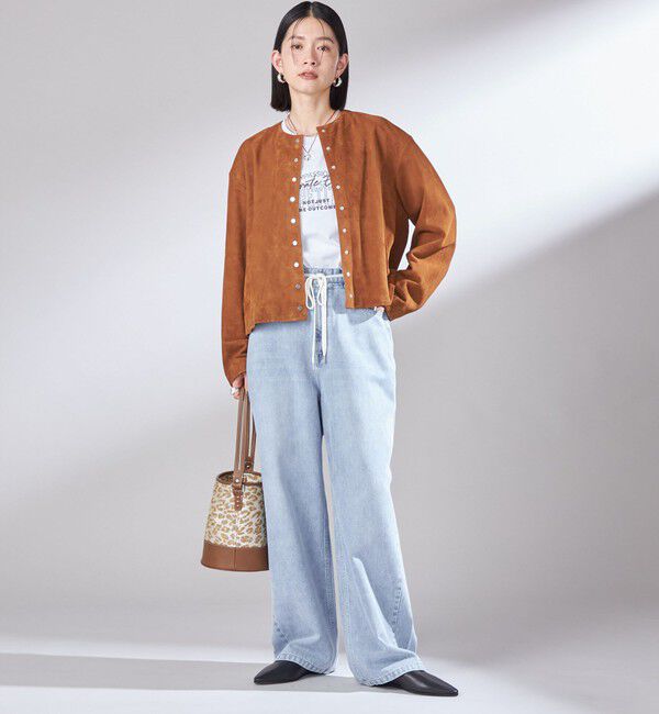 SHIPS for women「ゴート スエード ノーカラー ブルゾン」|ブルゾン・スタジャン|