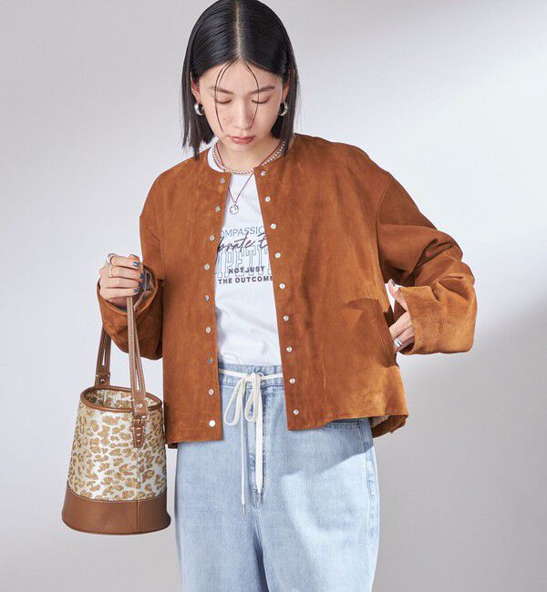 SHIPS for women「ゴート スエード ノーカラー ブルゾン」|ブルゾン・スタジャン|