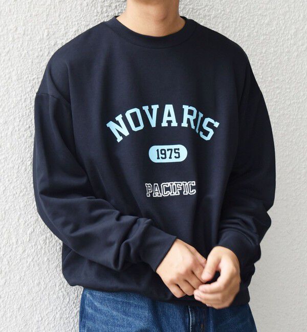 SHIPS any「SHIPS any: any city カレッジライク プリント&刺繍 リラックス スウェット◇」|スウェット・ジャージ|ネイビー