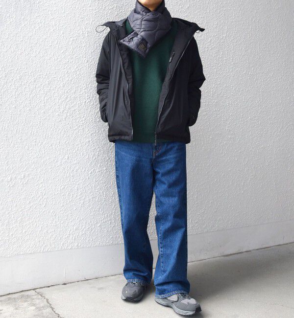 SHIPS any「TAION:〈手洗い可能〉ミリタリー キルティング リバーシブル ダウンマフラー」|マフラー|