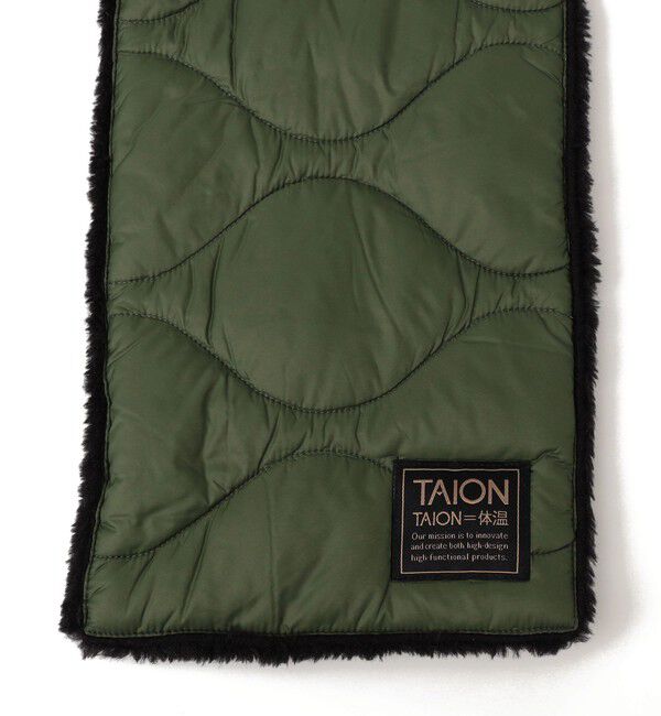 SHIPS any「TAION:〈手洗い可能〉ミリタリー キルティング リバーシブル ダウンマフラー」|マフラー|
