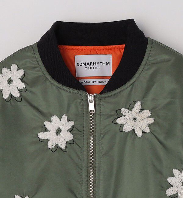 SHIPS「NOMARHYTHM TEXTILE: FLOWER EMBROIDERY FLIGHT JACKET」|ブルゾン・スタジャン|