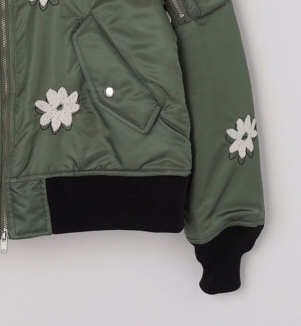 SHIPS「NOMARHYTHM TEXTILE: FLOWER EMBROIDERY FLIGHT JACKET」|ブルゾン・スタジャン|
