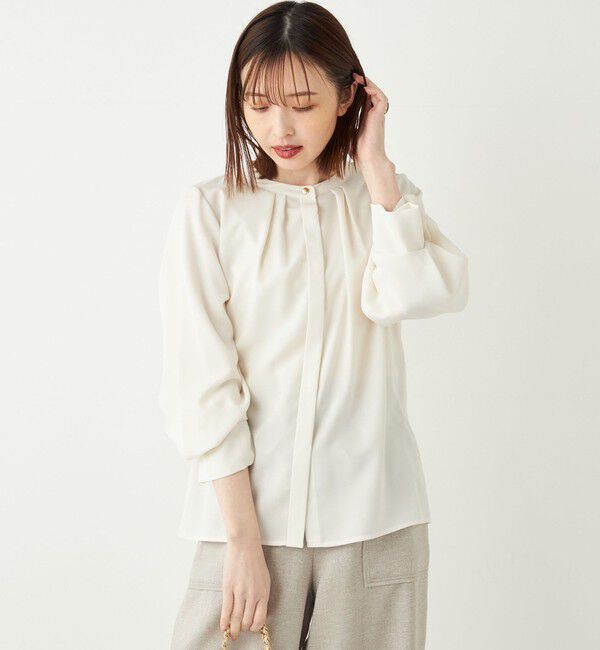 SHIPS Colors 「SHIPS Colors:〈洗濯機可能〉ジョーゼット タックスリーブ ブラウス 2◇」|シャツ・ブラウス|