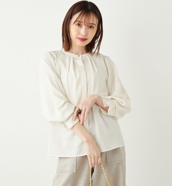 SHIPS Colors 「SHIPS Colors:〈洗濯機可能〉ジョーゼット タックスリーブ ブラウス 2◇」|シャツ・ブラウス|