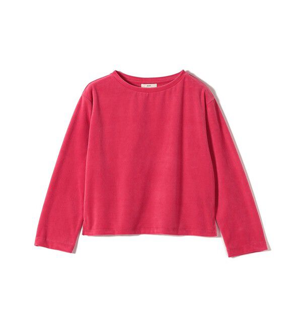 SHIPS for women「〈手洗い可能〉コットン ベロア ボートネック ロング スリーブ プルオーバー」|Tシャツ・カットソー|