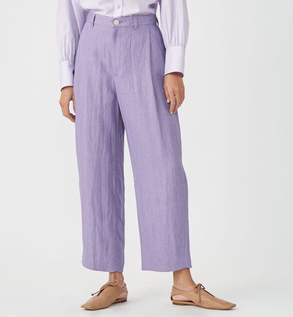 MACPHEE「 ヘンプツイル タックテーパードパンツ」|その他|