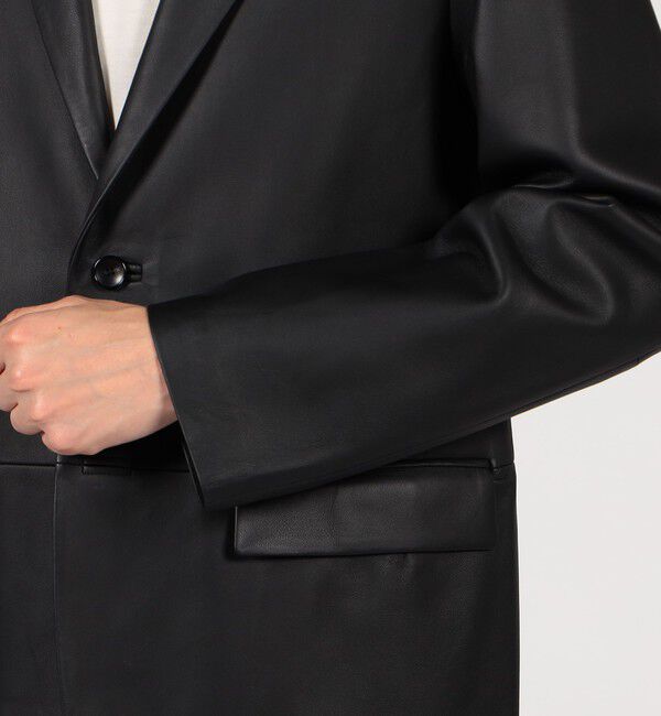 TOMORROWLAND MENS「ラムレザー シングルブレステッド2Bジャケット」|テーラードジャケット|