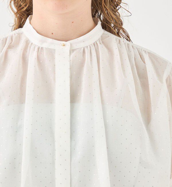 TOMORROWLAND collection「シルバードットプリント パフスリーブブラウス」|シャツ・ブラウス|