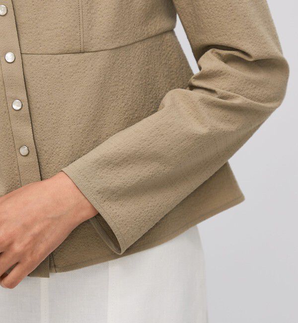 BACCA「シアサッカー ペプラムブラウス」|シャツ・ブラウス|