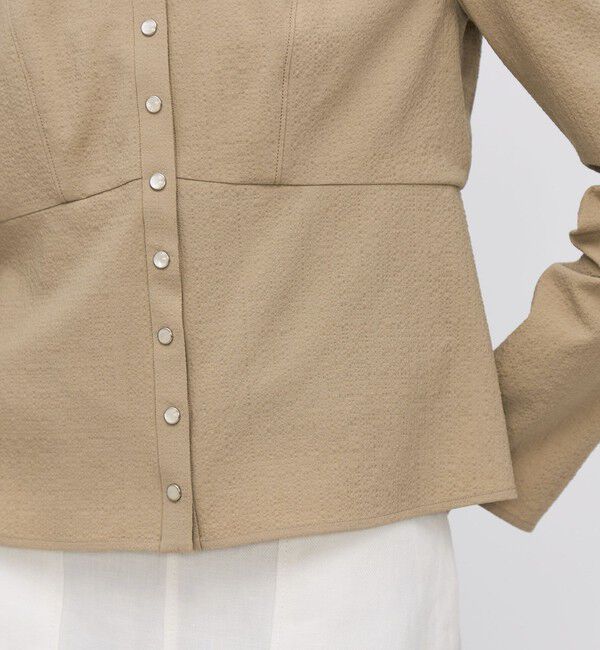 BACCA「シアサッカー ペプラムブラウス」|シャツ・ブラウス|