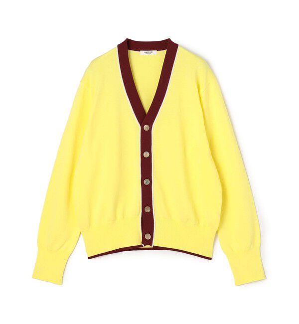MACPHEE「ドライコットン Vネックカーディガン」|カーディガン|24 イエロー系