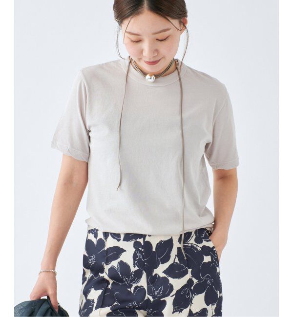 IENA「ATON/エイトン 別注 FRESCA SINGLE JERSEY Tシャツ」|Tシャツ・カットソー|グレーA