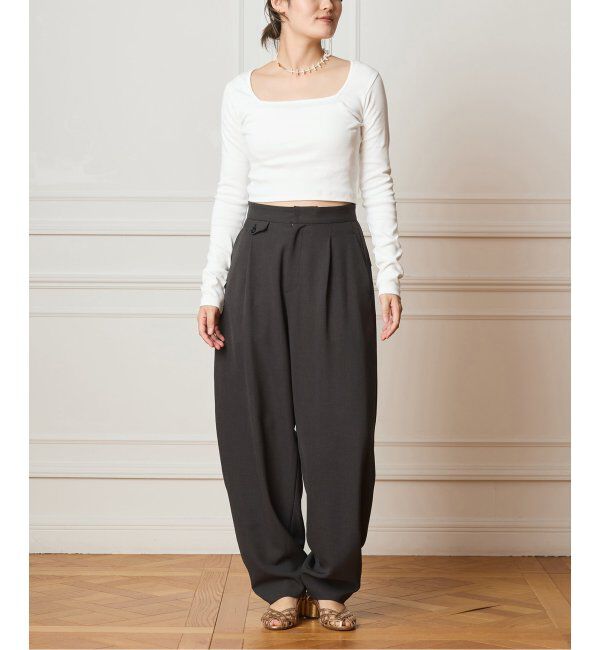 IENA LA BOUCLE「IENA LA BOUCLE カーブボリュームパンツ」|スラックス|