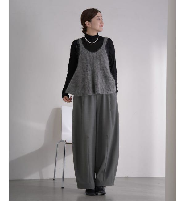 IENA「《WEB限定/追加》モヘヤミックスフレアタンク」|ニット・セーター|