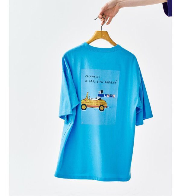 417 EDIFICE「SAVIGNAC サヴィニャック 別注 French Company プリントTシャツ 2」|Tシャツ・カットソー|ブルー A