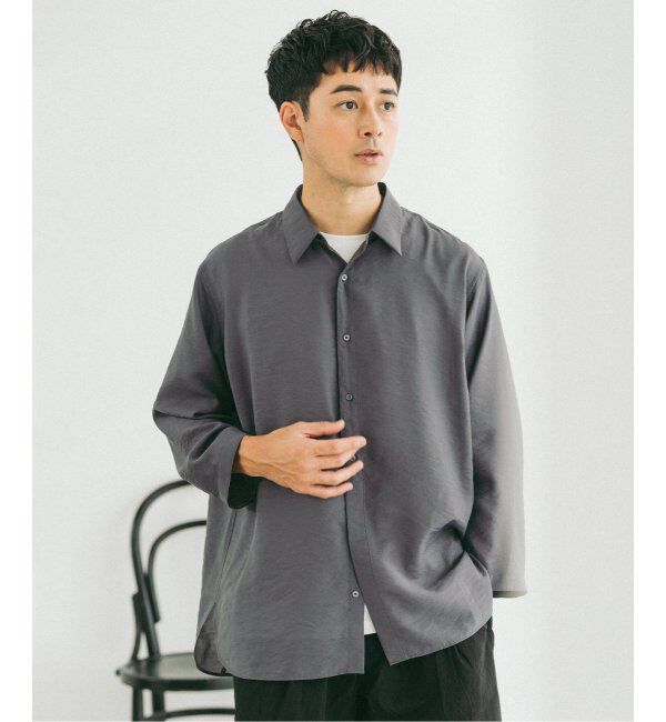 EDIFICE「シアー バンブー 8分袖 レギュラーシャツ」|シャツ・ブラウス|