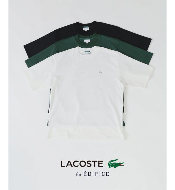 EDIFICE「《予約》LACOSTE(ラコステ) 別注 ニット Tシャツ」|Tシャツ・カットソー|