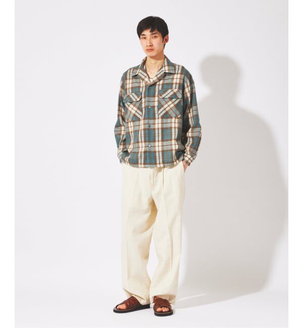 JOURNAL STANDARD「エアリー チェック オープンカラー シャツ」|シャツ・ブラウス|