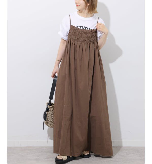 JOURNAL STANDARD relume「《予約》リネンミックスギャザーキャミワンピース」|ワンピース|