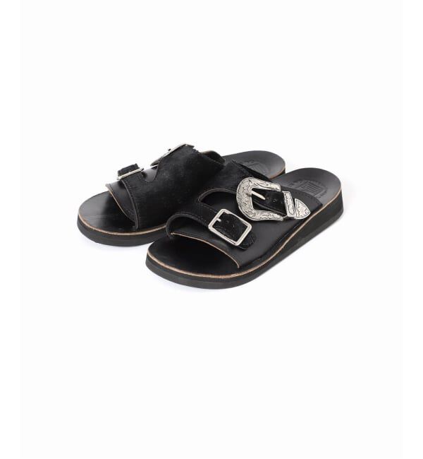 JOURNAL STANDARD「《予約》THE SANDALMAN / サンダルマン 別注 ダブル ストラップ ウェスタン」|サンダル|ブラック