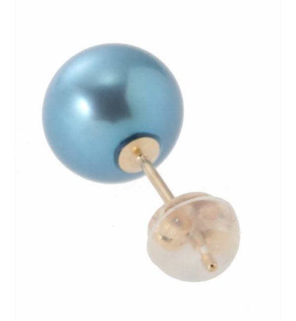 Lilas by Spick&Span「《予約》インディゴパール8mm1粒ピアスK10（両耳）」|ピアス|