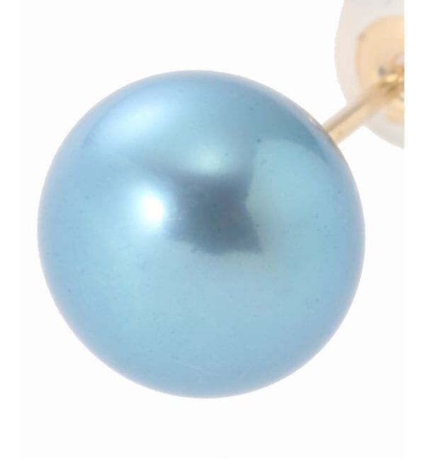 Lilas by Spick&Span「《予約》インディゴパール8mm1粒ピアスK10（両耳）」|ピアス|