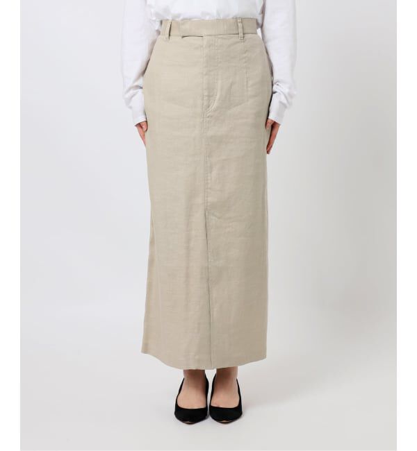 Spick and Span「リネンストレッチIラインスカート」|スカート|