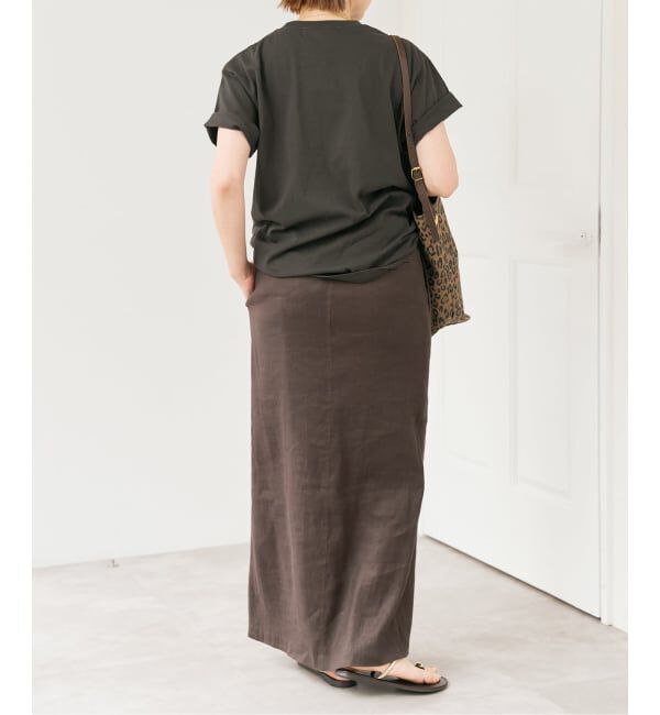 Spick and Span「リネンストレッチIラインスカート」|スカート|