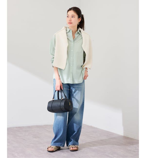 FRAMeWORK「綿麻ストライプレギュラーシャツ」|シャツ・ブラウス|