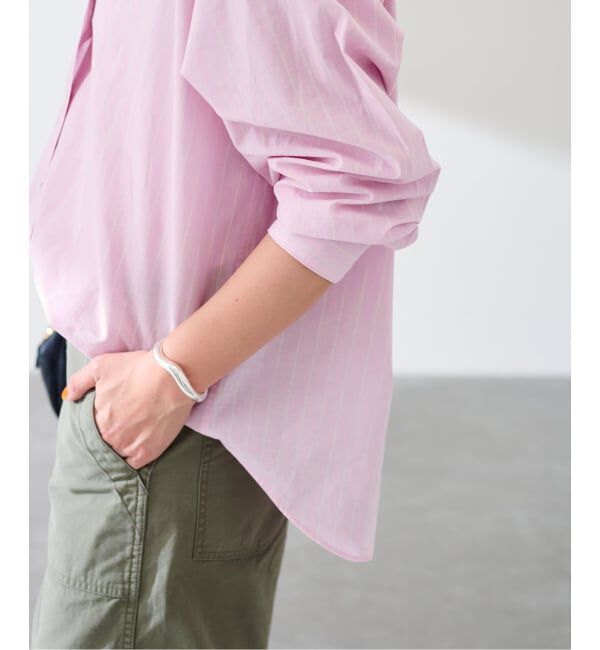 FRAMeWORK「綿麻ストライプレギュラーシャツ」|シャツ・ブラウス|