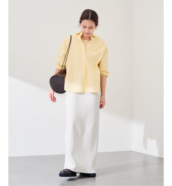 FRAMeWORK「綿麻ストライプレギュラーシャツ」|シャツ・ブラウス|