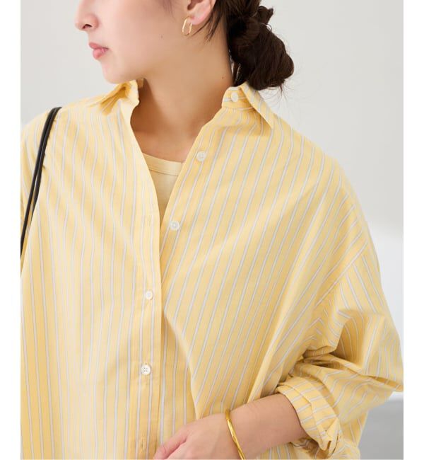 FRAMeWORK「綿麻ストライプレギュラーシャツ」|シャツ・ブラウス|