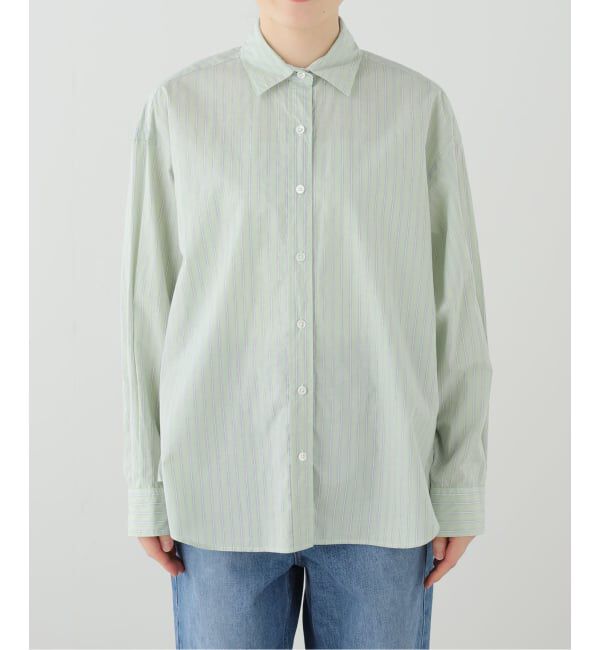 FRAMeWORK「綿麻ストライプレギュラーシャツ」|シャツ・ブラウス|