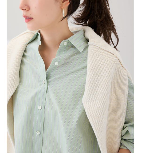 FRAMeWORK「綿麻ストライプレギュラーシャツ」|シャツ・ブラウス|