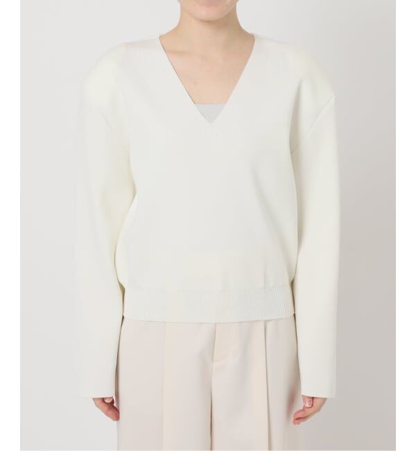 NOBLE「ELENI/エルニ ショルダーパッドVネックニット」|ニット・セーター|