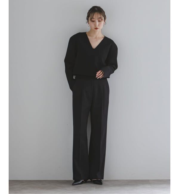 NOBLE「ELENI/エルニ ショルダーパッドVネックニット」|ニット・セーター|