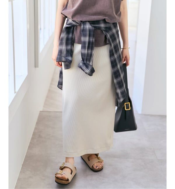 Spick and Span「《追加予約》CO/PEリブタイトスカート」|スカート|