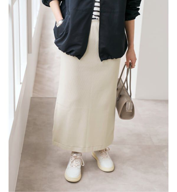 Spick and Span「《追加予約》CO/PEリブタイトスカート」|スカート|