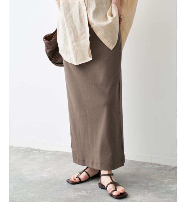 Spick and Span「《追加予約》CO/PEリブタイトスカート」|スカート|