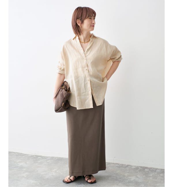 Spick and Span「《追加予約》CO/PEリブタイトスカート」|スカート|