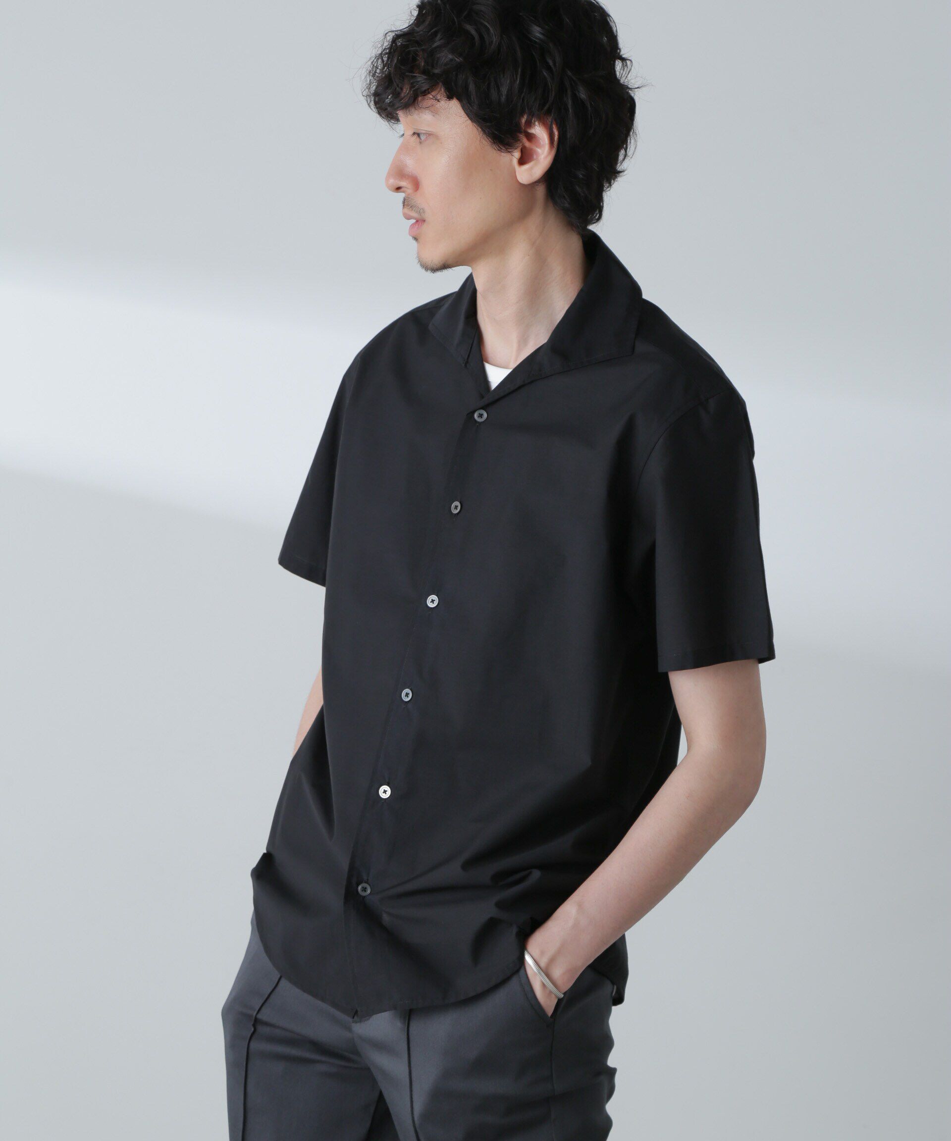 nano･universe「「MC」coveross(R)カッタウェイカラーシャツ(セットアップ可)」|シャツ・ブラウス|