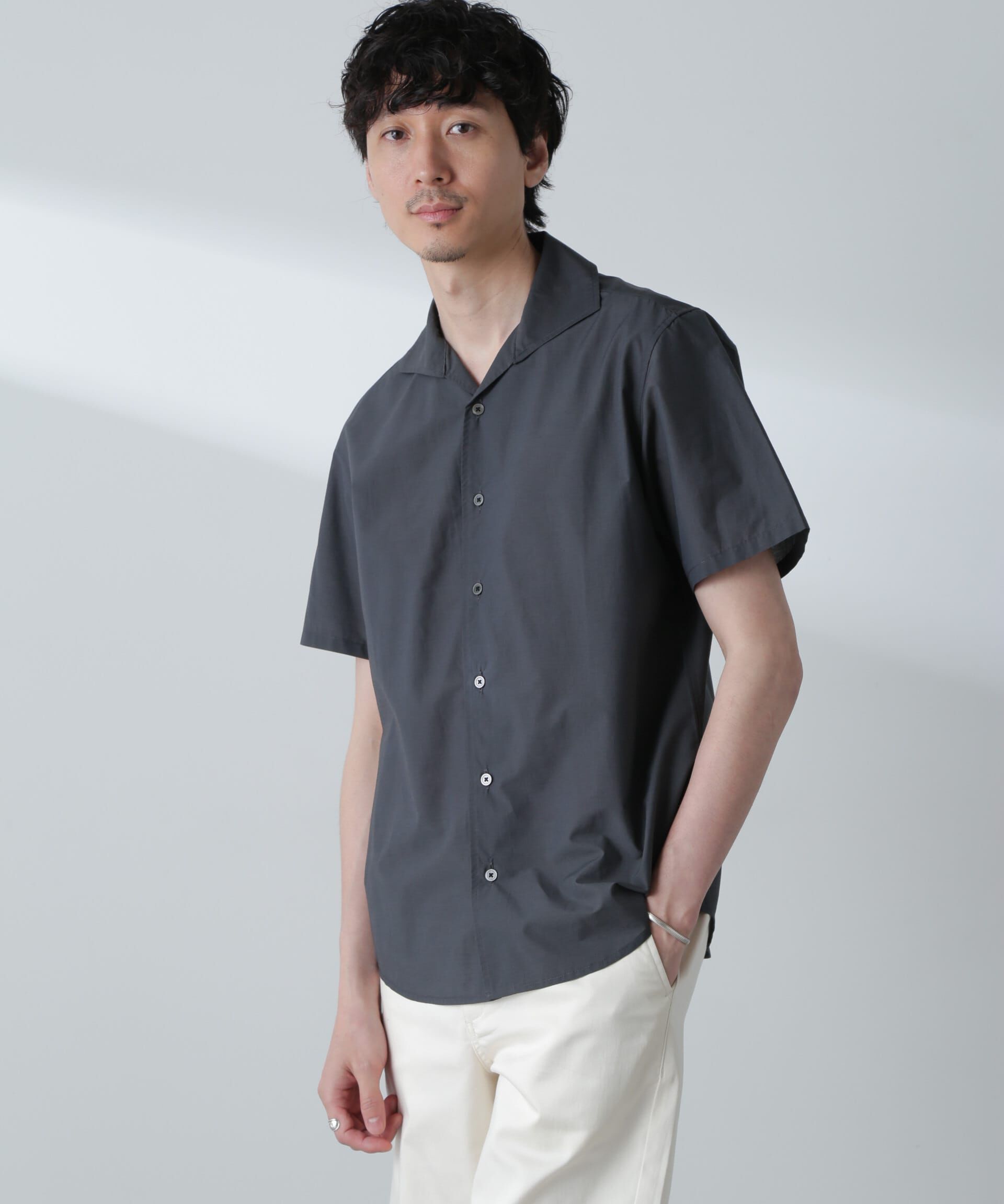 nano･universe「「MC」coveross(R)カッタウェイカラーシャツ(セットアップ可)」|シャツ・ブラウス|