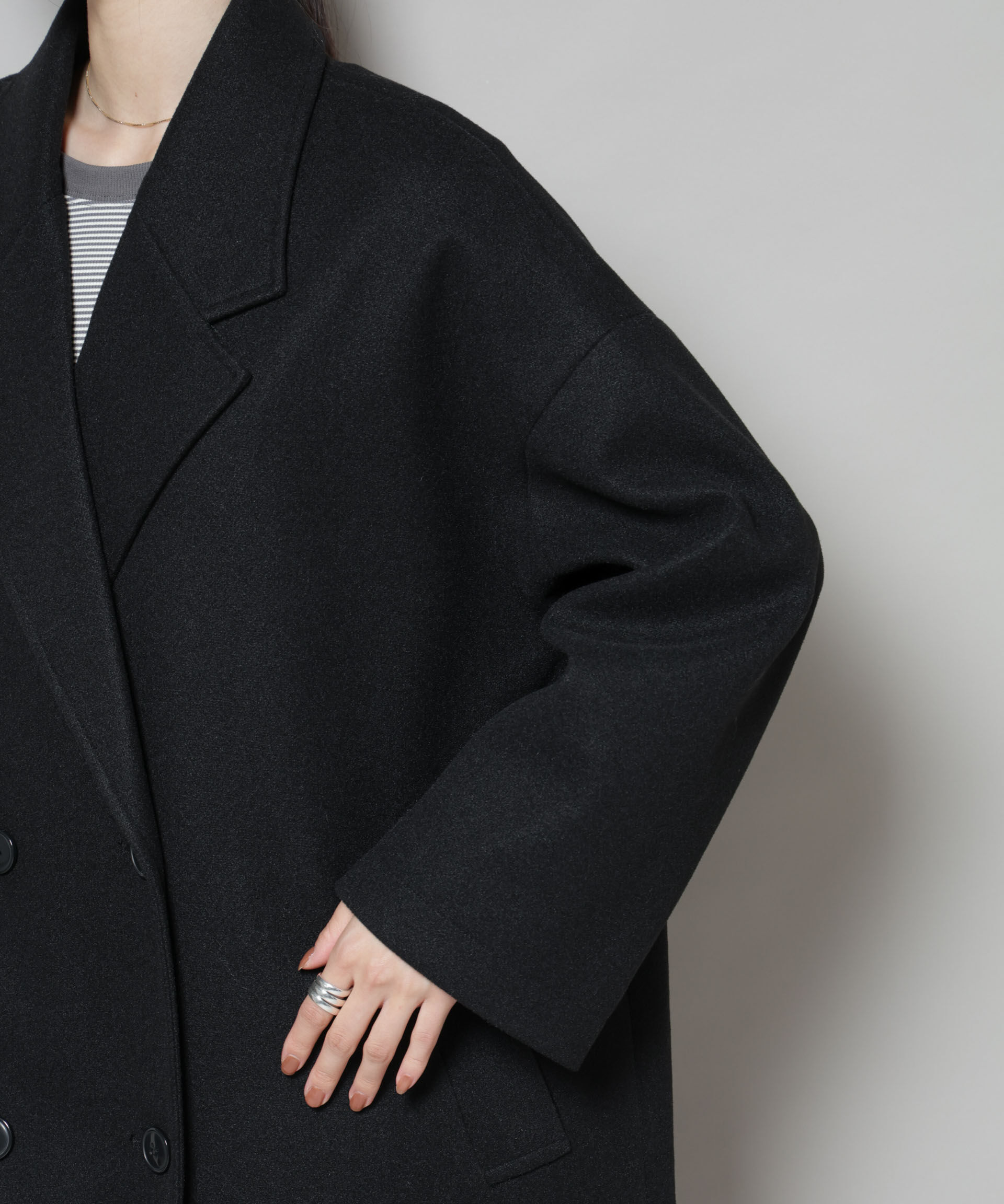 nano･universe「メルトンジャージーチェスターロングコート」|その他|