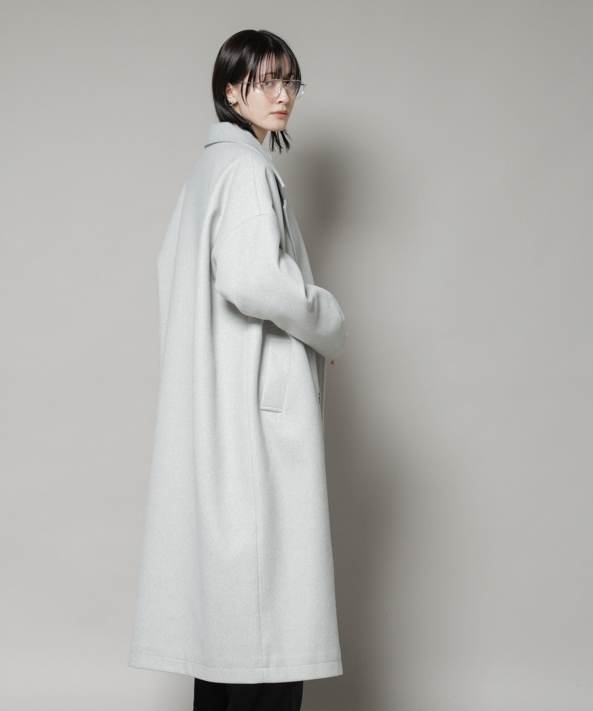 nano･universe「メルトンジャージーチェスターロングコート」|その他|