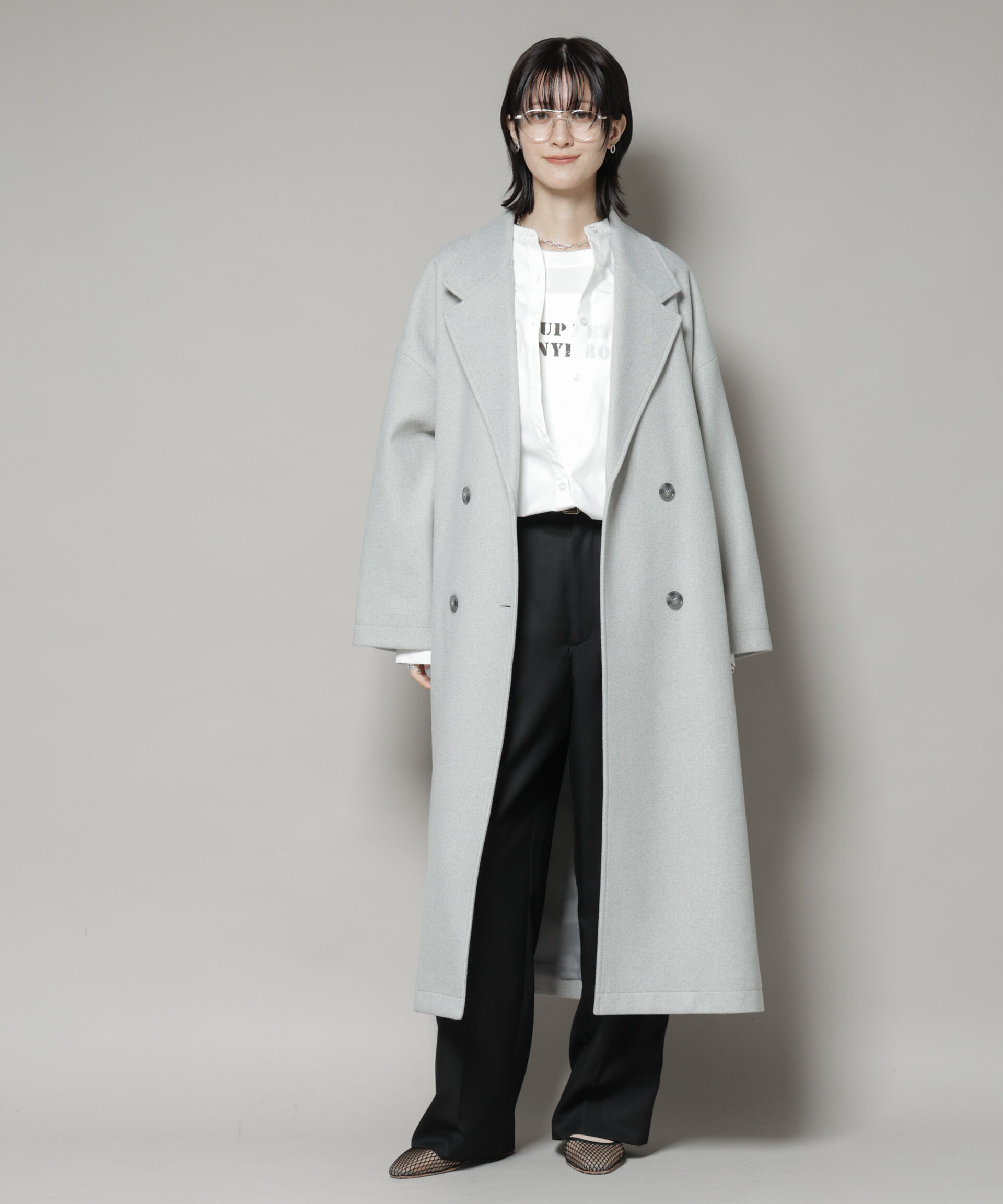 nano･universe「メルトンジャージーチェスターロングコート」|その他|