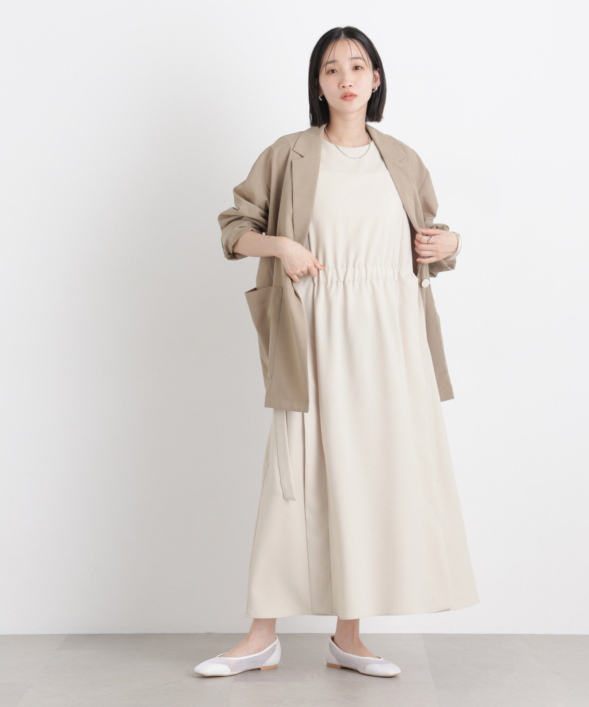 nano･universe「サイドリボンデザインノースリーブワンピース」|ワンピース|